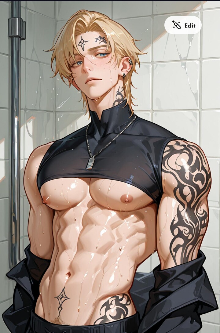 タトゥーの男