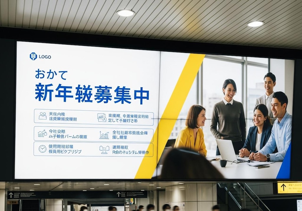 きのうは求人広告を作らせてた