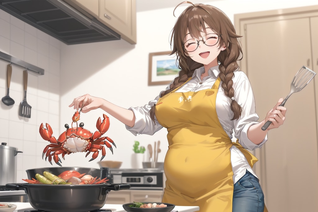 今日は寒いので鍋物にカニを入れます！