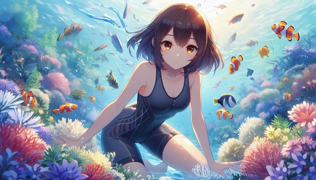 水中に咲く花