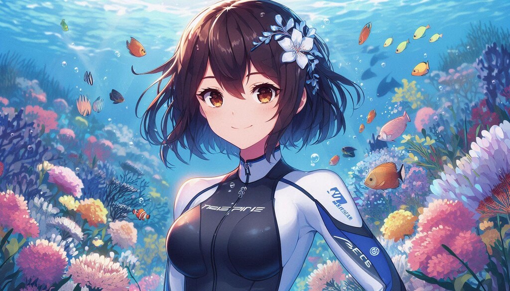 水中に咲く花
