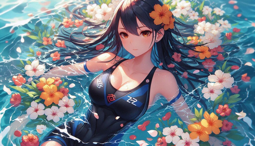 水中に咲く花