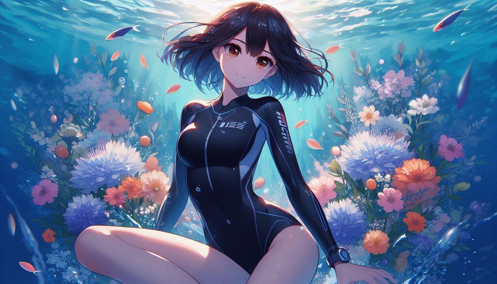 水中に咲く花