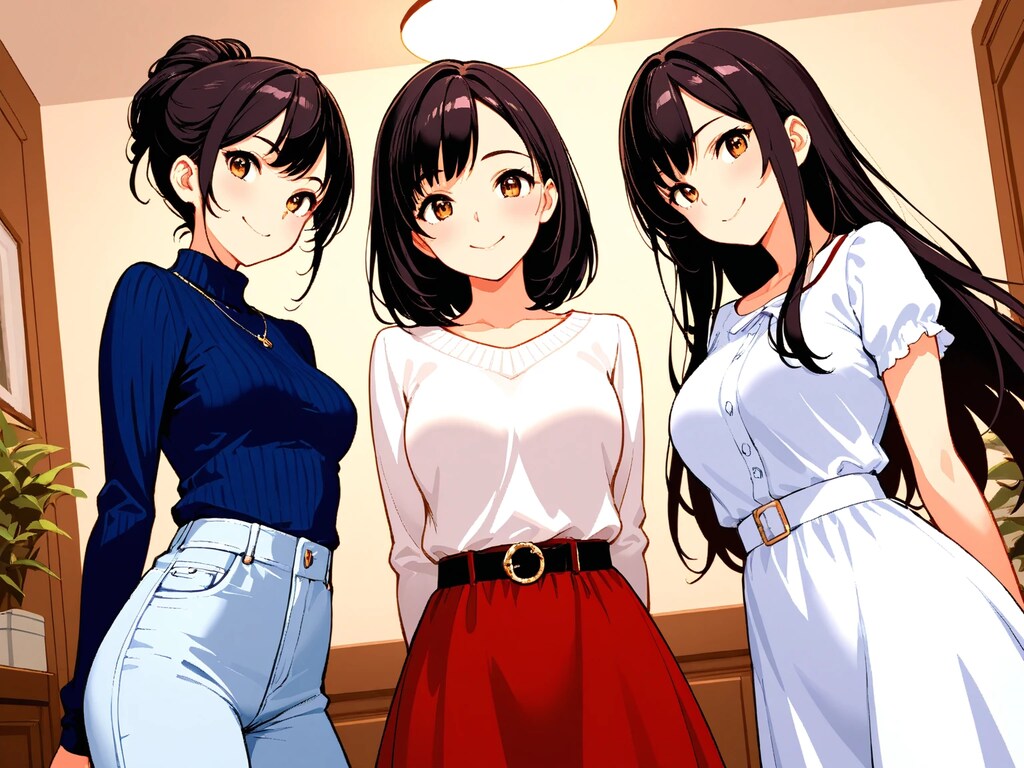 三つ子のかしまし姉妹