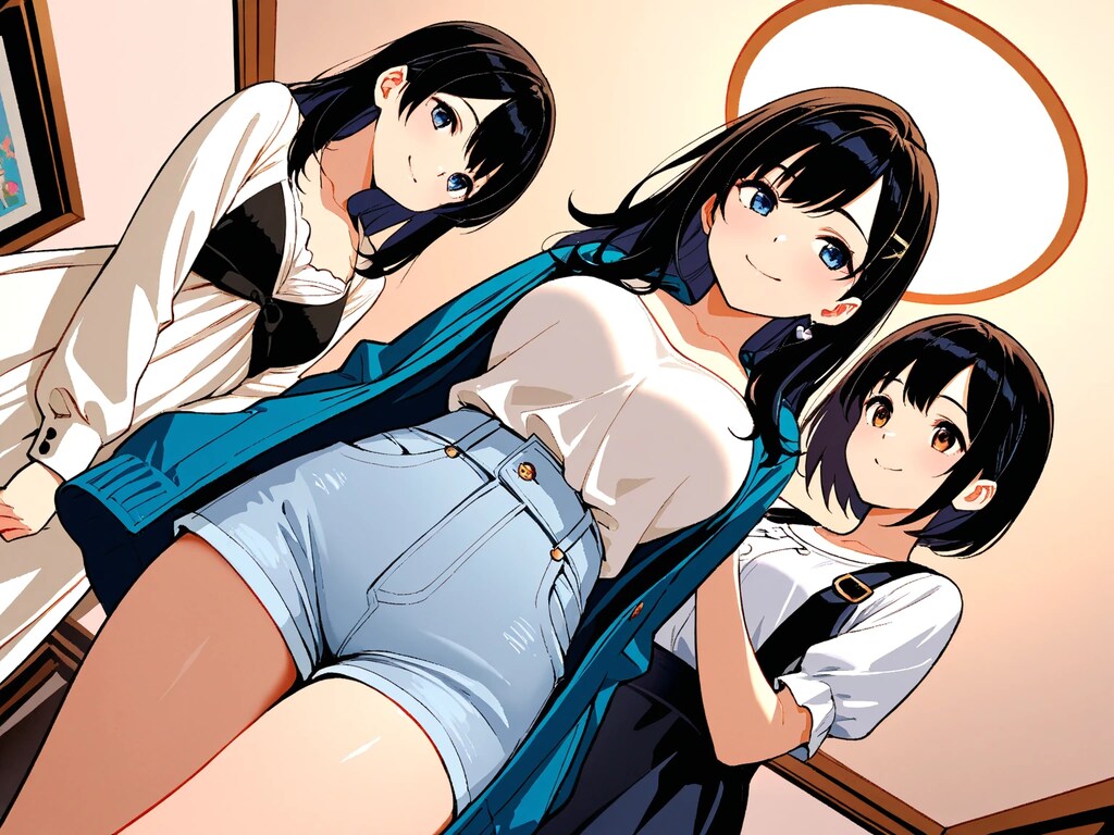 三つ子のかしまし姉妹