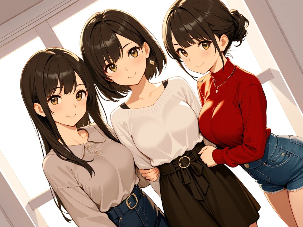 三つ子のかしまし姉妹