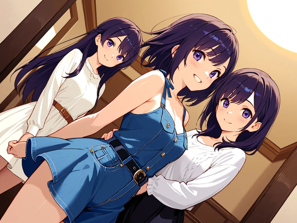 三つ子のかしまし姉妹