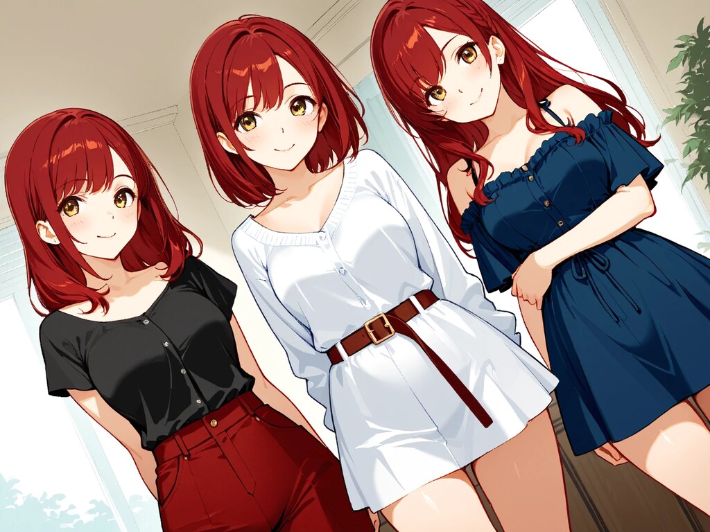 三つ子のかしまし姉妹