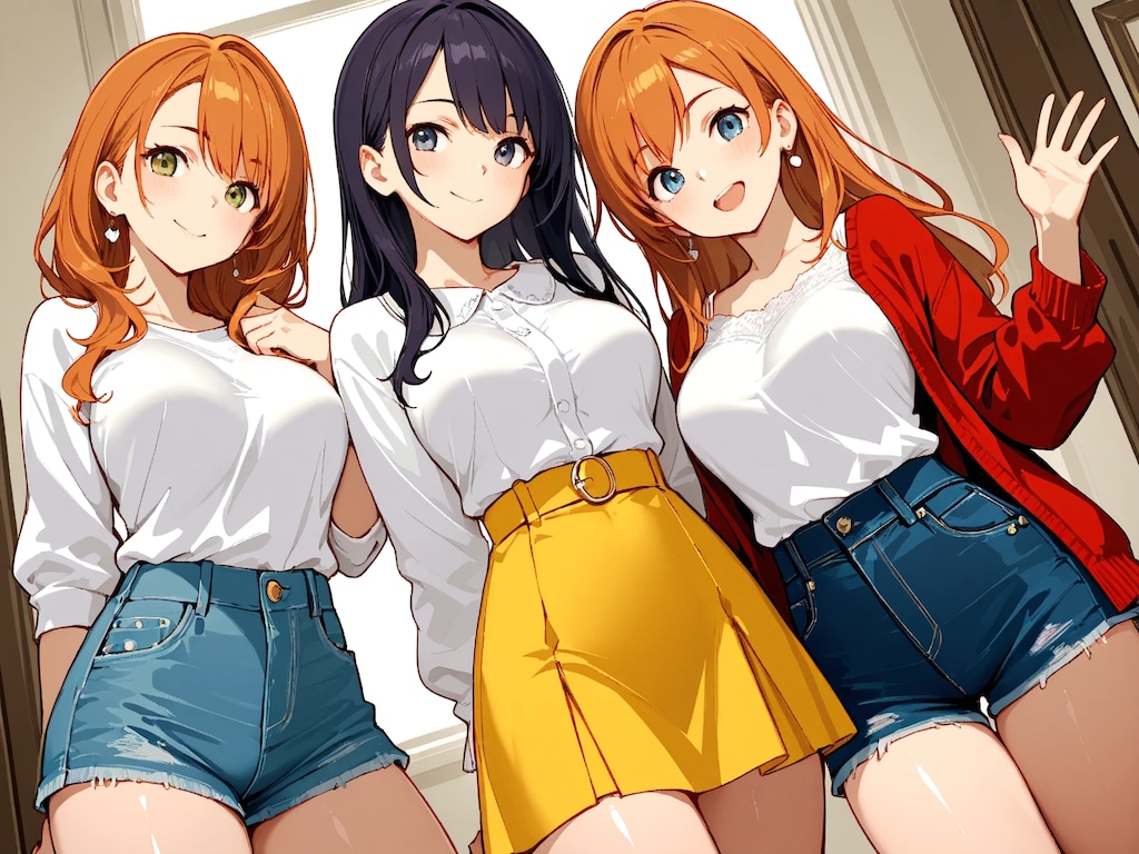 三つ子のかしまし姉妹