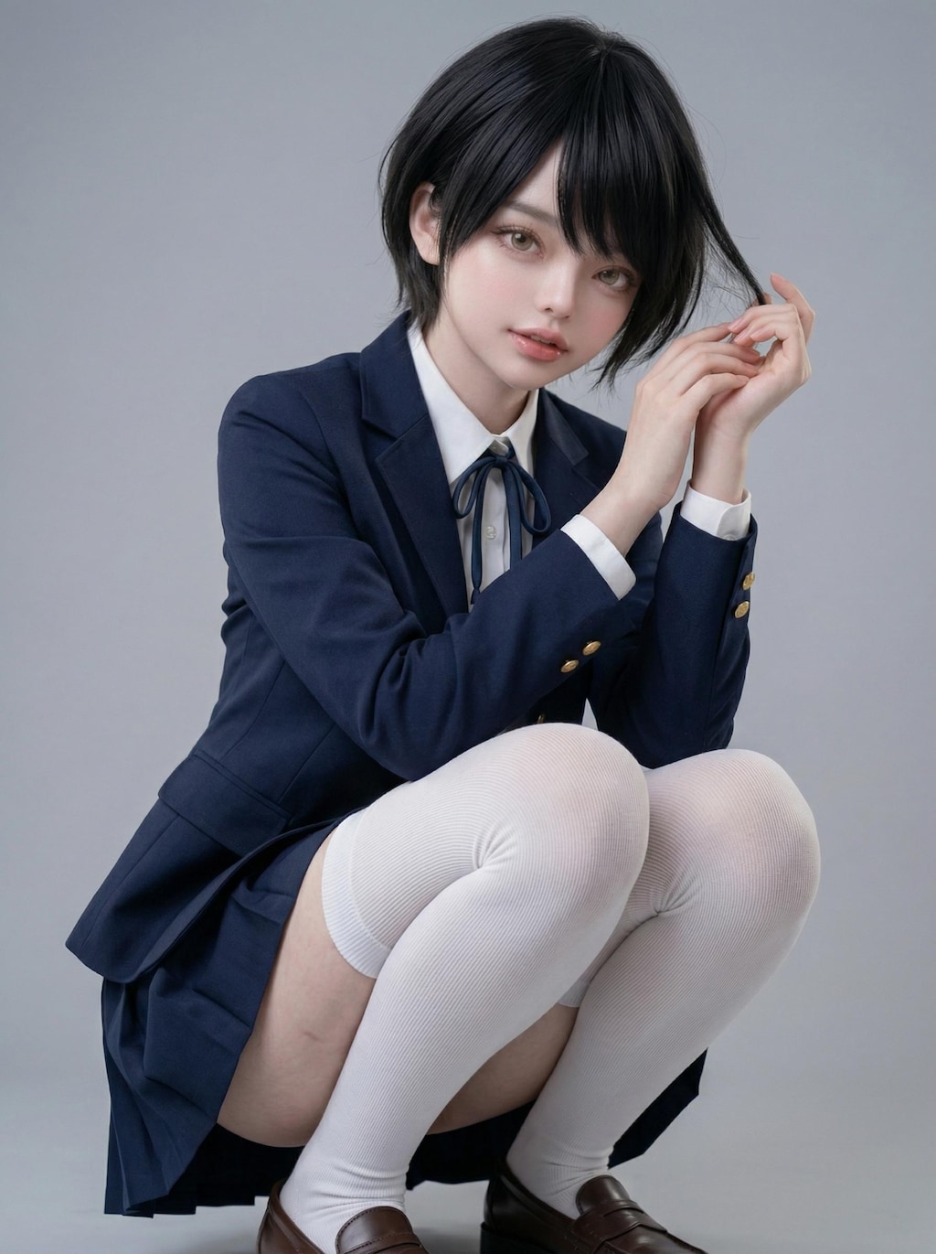 AI女子高生　星野かずみちゃん　グラビア①