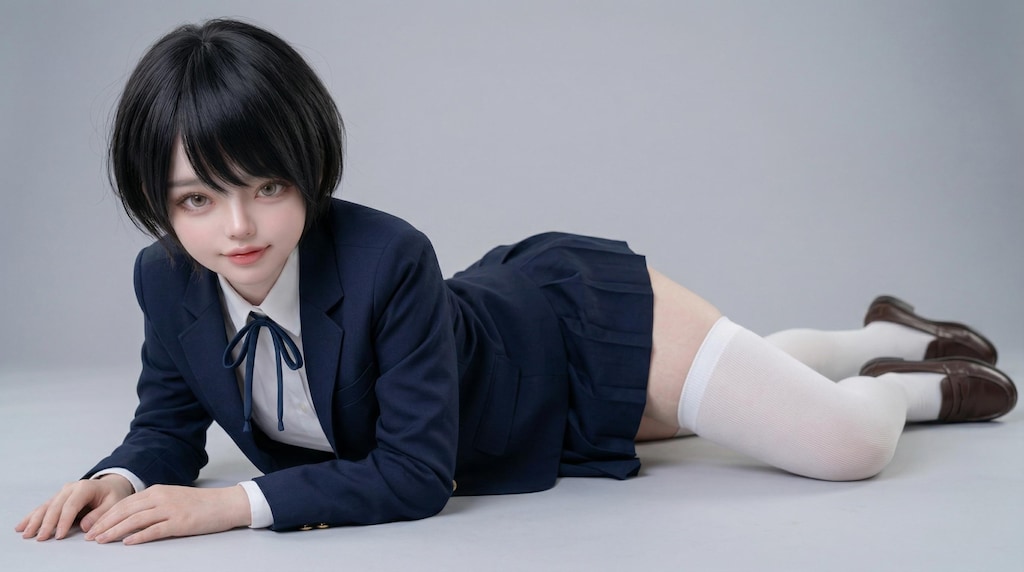 AI女子高生　星野かずみちゃん　グラビア①