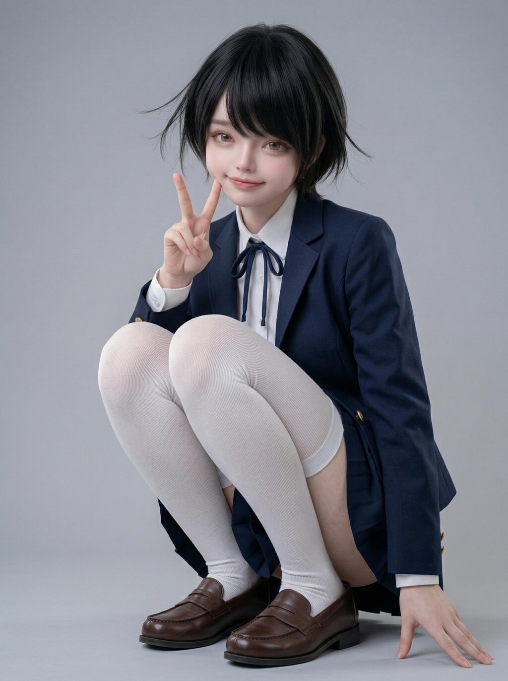 AI女子高生　星野かずみちゃん　グラビア①