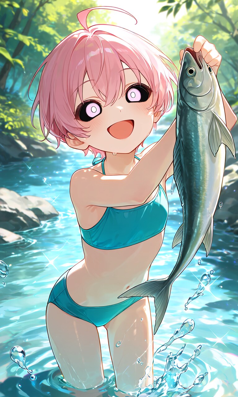 魚つかみ取り