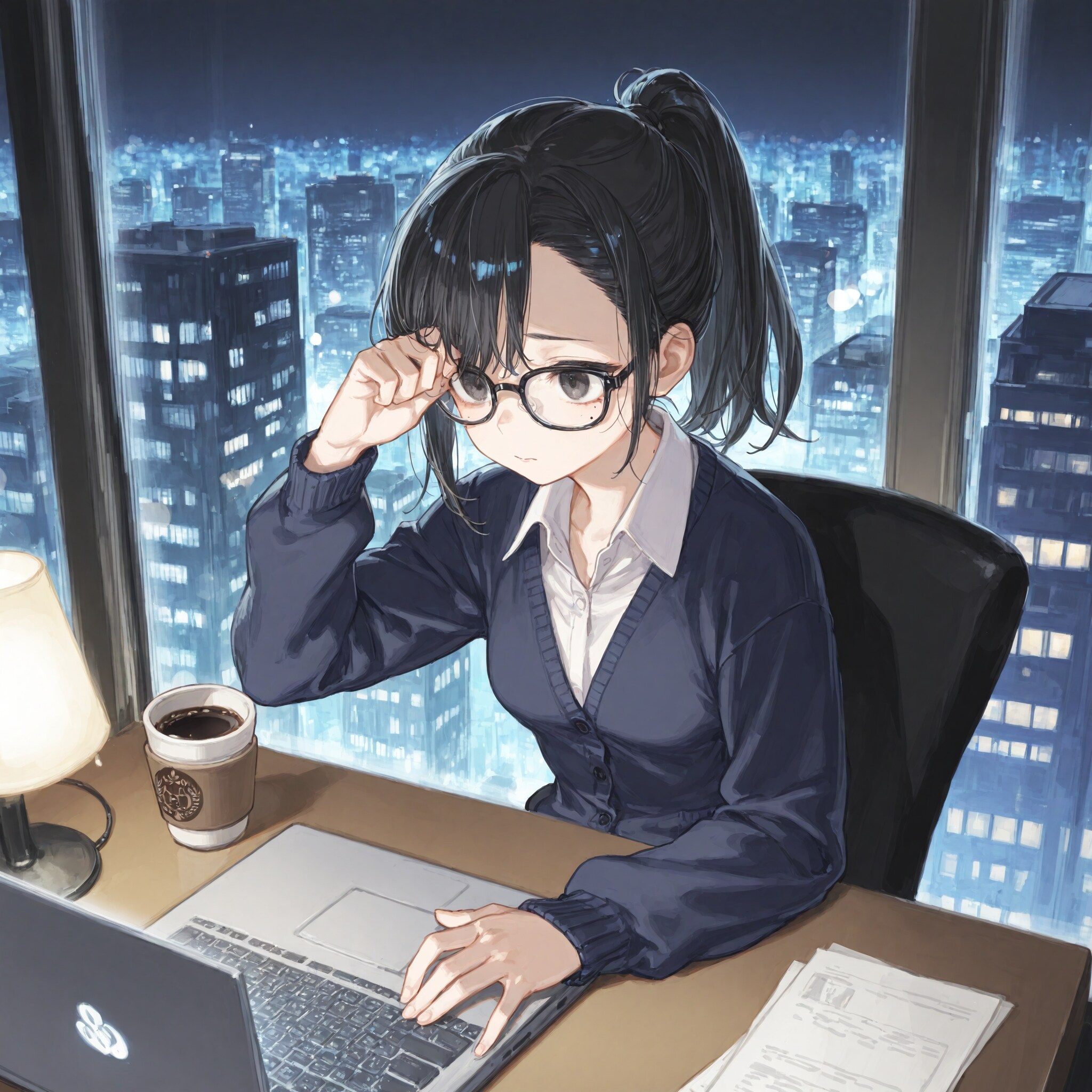 今日も残業 | の人気AIイラスト・グラビア