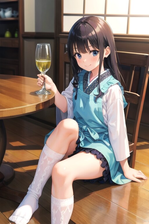 美少女とワイン