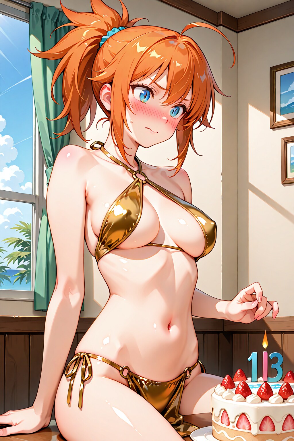 【誕生日FA】ドヤ子ちゃん特製水着Ver,(ドヤガオボーイッシュさん)