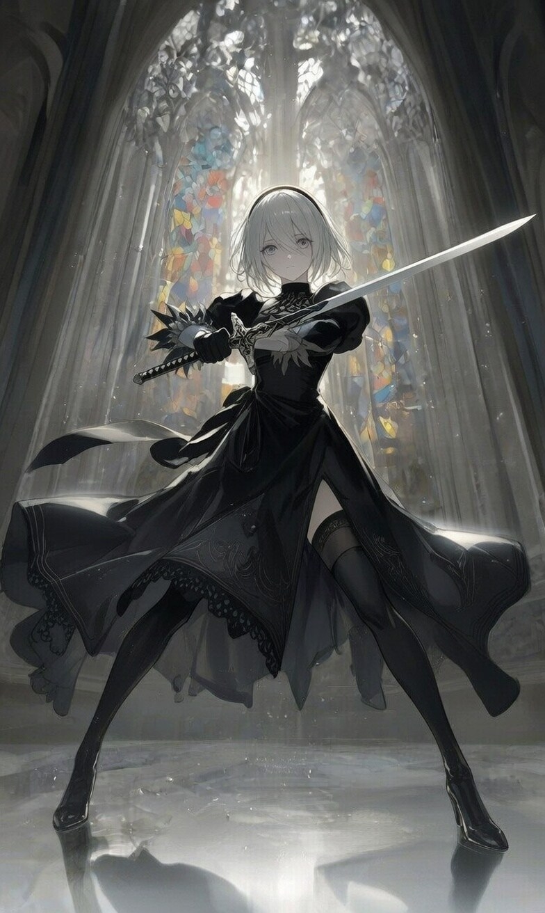 ニーアオートマタ風 | の人気AIイラスト・グラビア