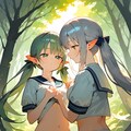 エルフ姉妹♪　森のなかで♡（１２枚） 7枚目