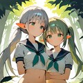 エルフ姉妹♪　森のなかで♡（１２枚） 2枚目