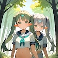 エルフ姉妹♪　森のなかで♡（１２枚） 3枚目
