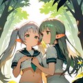 エルフ姉妹♪　森のなかで♡（１２枚） 11枚目