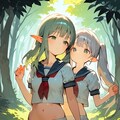 エルフ姉妹♪　森のなかで♡（１２枚） 6枚目