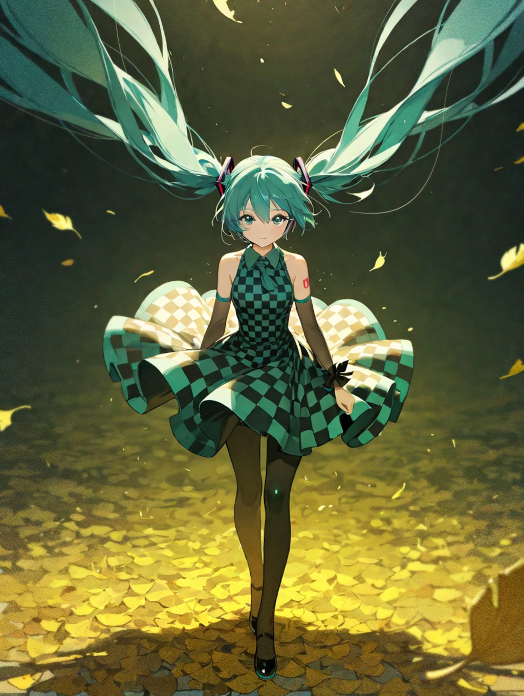 チェックドレス