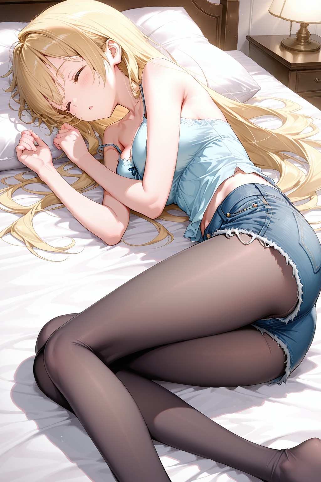 金髪　睡眠