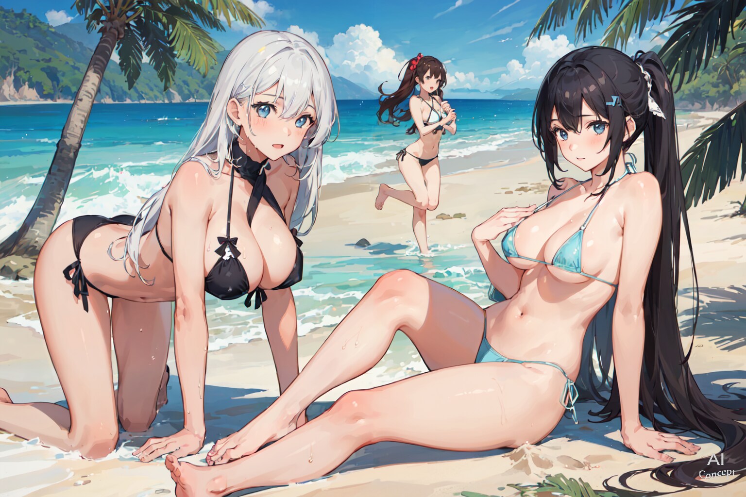 浜辺×水着＝天国