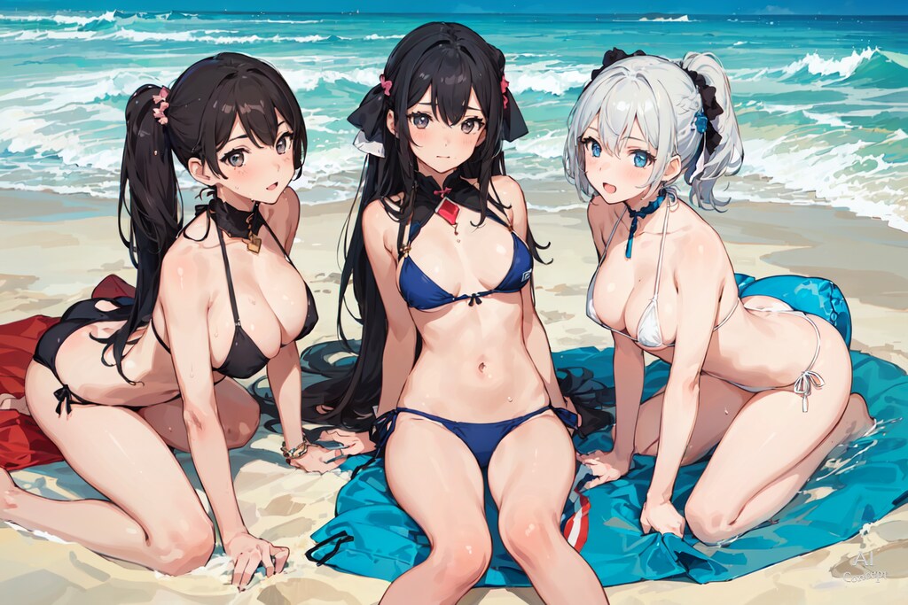 浜辺×水着＝天国