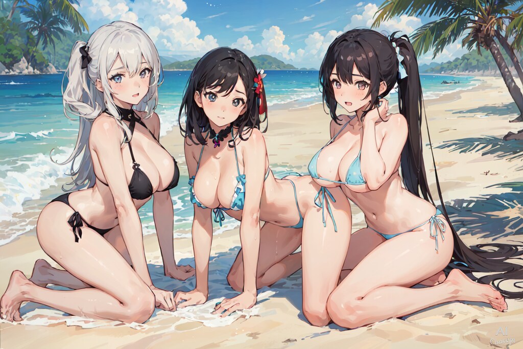 浜辺×水着＝天国