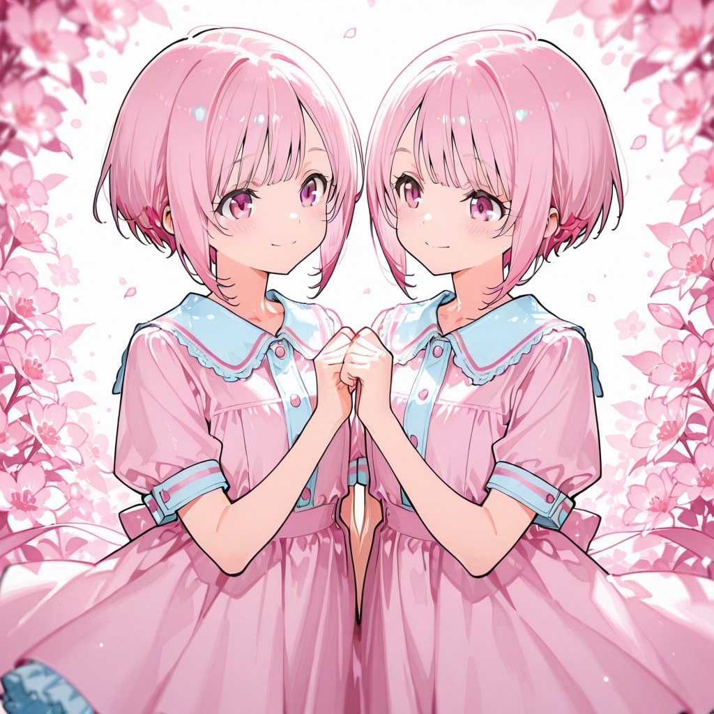 双子のお出かけ | の人気AIイラスト・グラビア