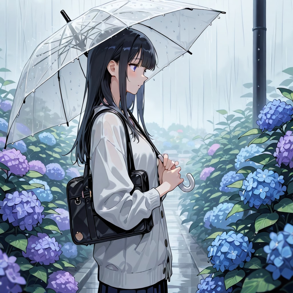 雨の日の一幕 | の人気AIイラスト・グラビア