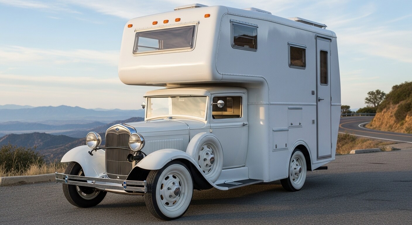クラシックカーキャンピングカー | の人気AIイラスト・グラビア
