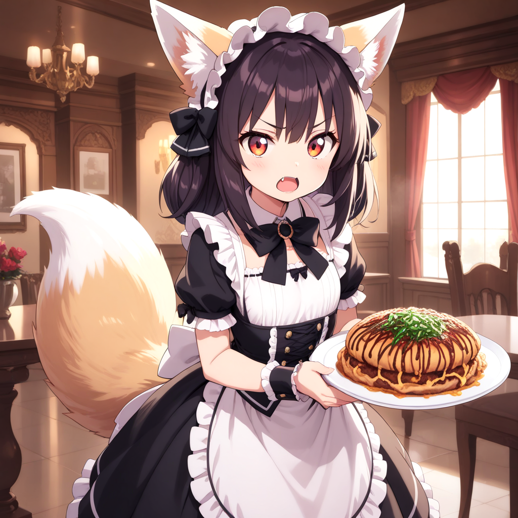 今日のディナーぁ高級お好み焼ぎで御座いあんす！！