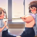 放課後に乳首でえっちな遊びをしている２人 5枚目