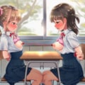 放課後に乳首でえっちな遊びをしている２人 6枚目