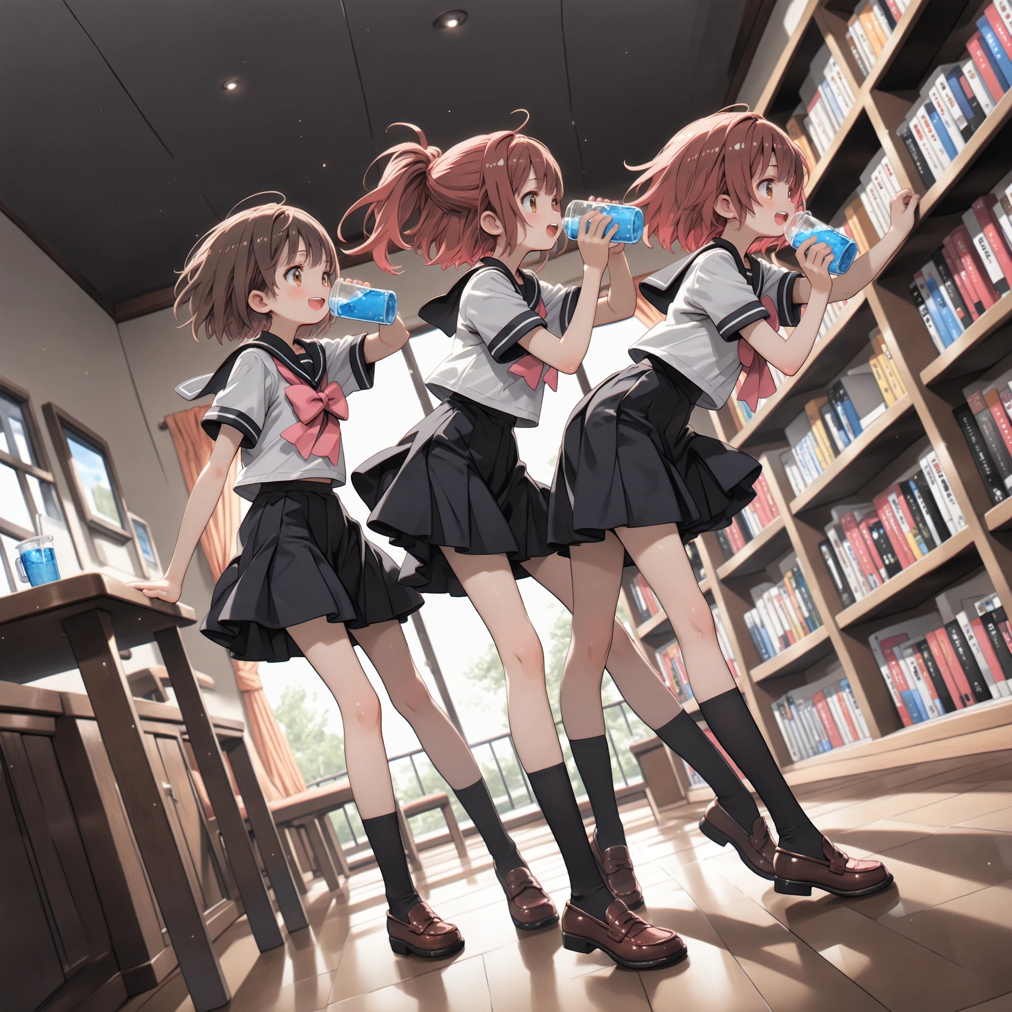 図書館は静かに🤫飲食禁止 | の人気AIイラスト・グラビア