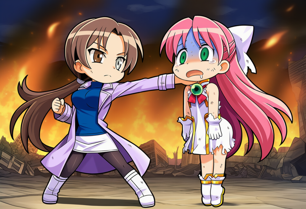 正義のヒロインと戦う令子