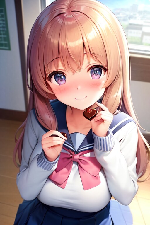 女子高生のバレンタイン（セーラー編）