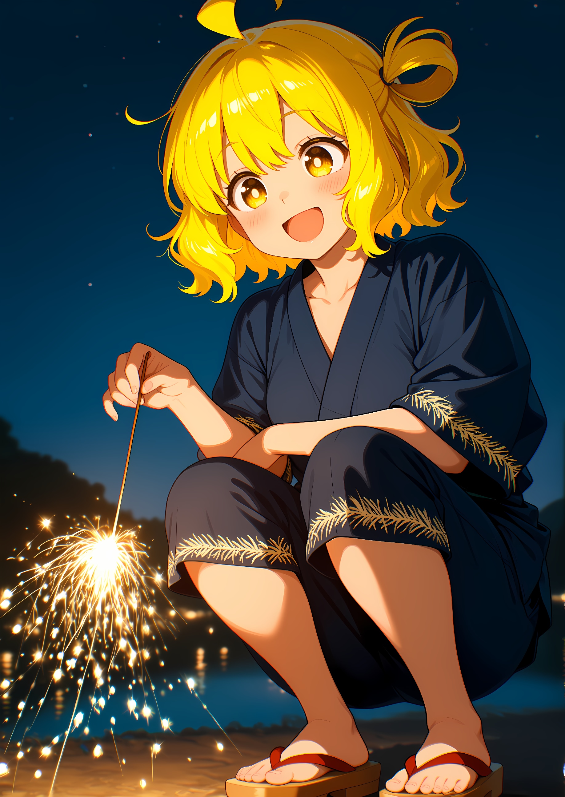 はじける花火と、はじける笑顔
