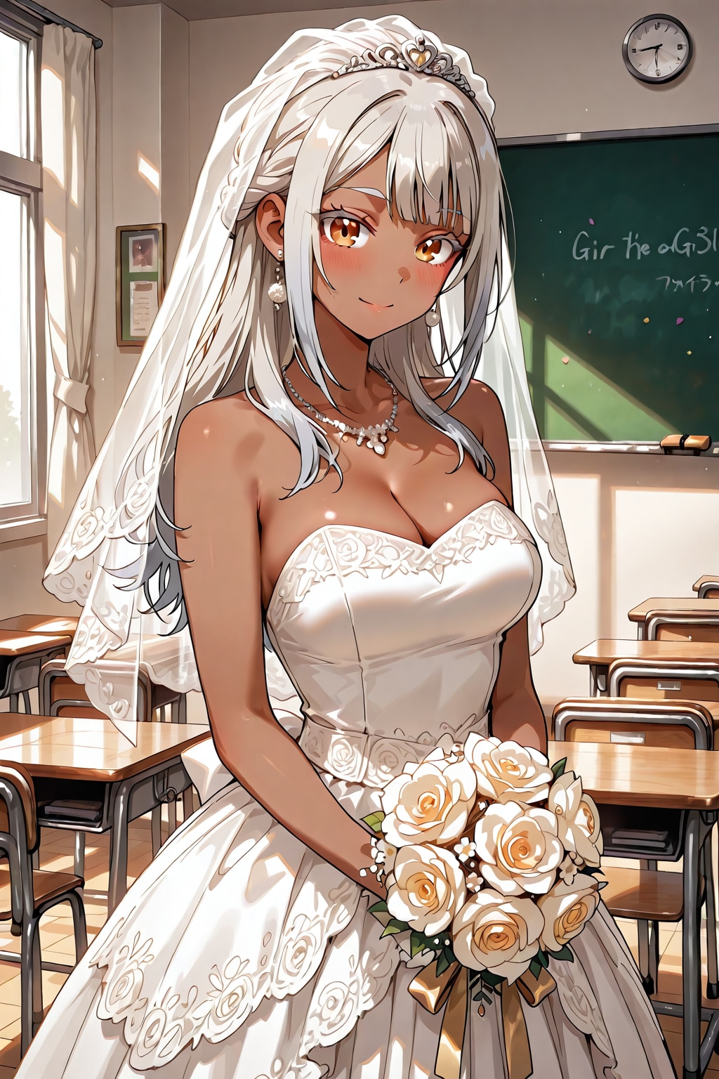 黒ギャルの卒業式で結婚式