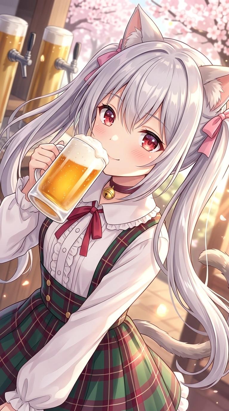 銀ツイにゃん。花見 | の人気AIイラスト・グラビア