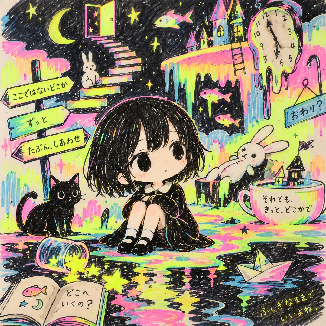 ココジャナイ場所 | の人気AIイラスト・グラビア