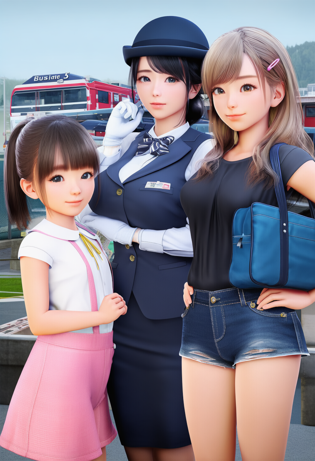 バスガイドさんど女の子