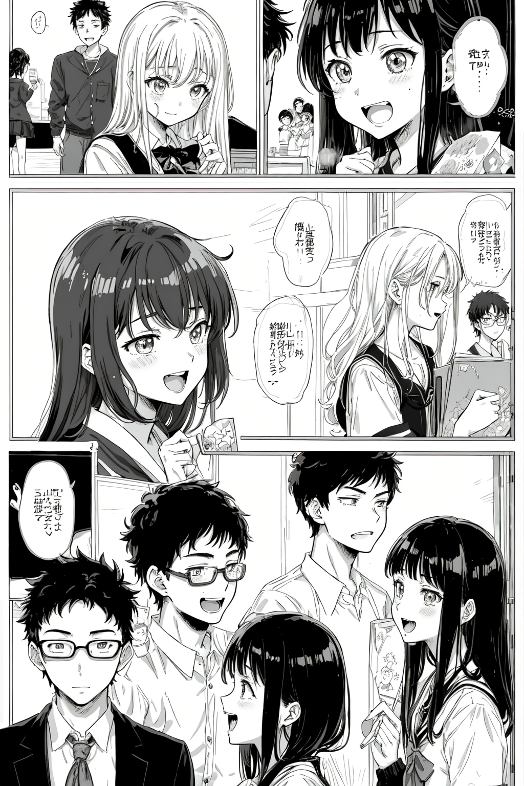 漫画を描いてみる（学園もの編）