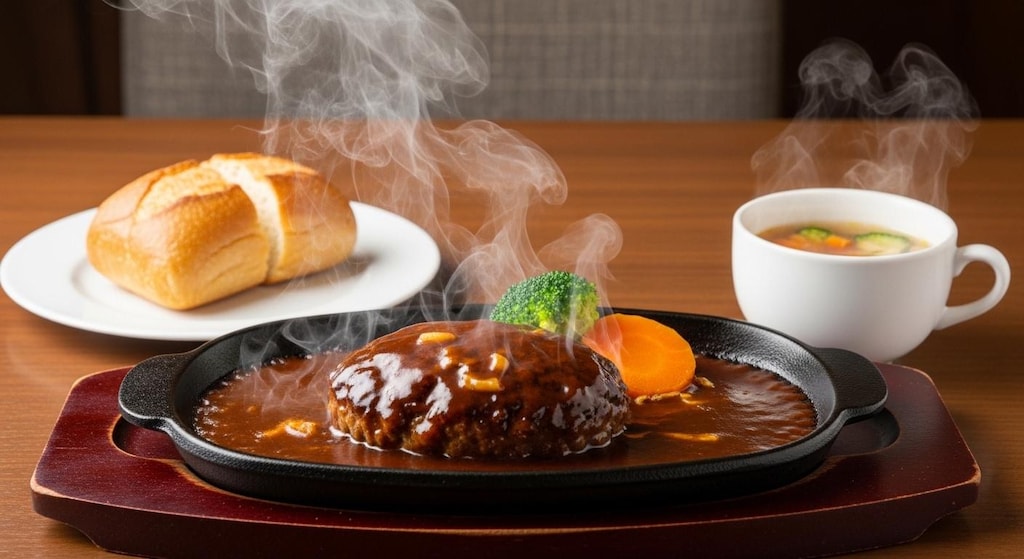 摩訶不思議食堂の選べるハンバーグセット
