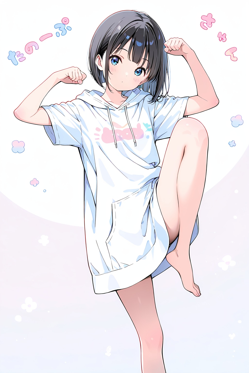 萌えポーズ(HARPY)(水彩タッチ)(4)