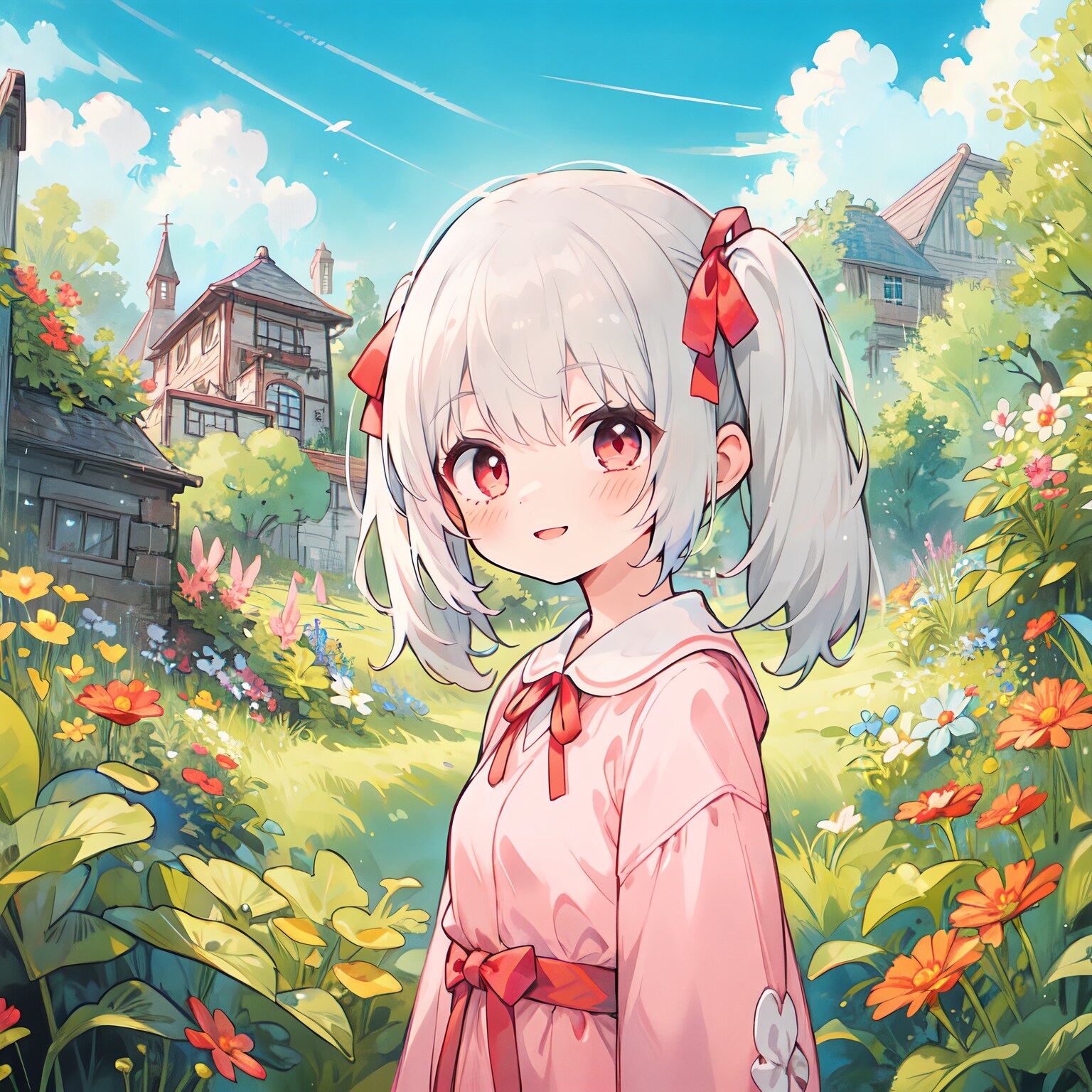 銀髪ツインテちゃん