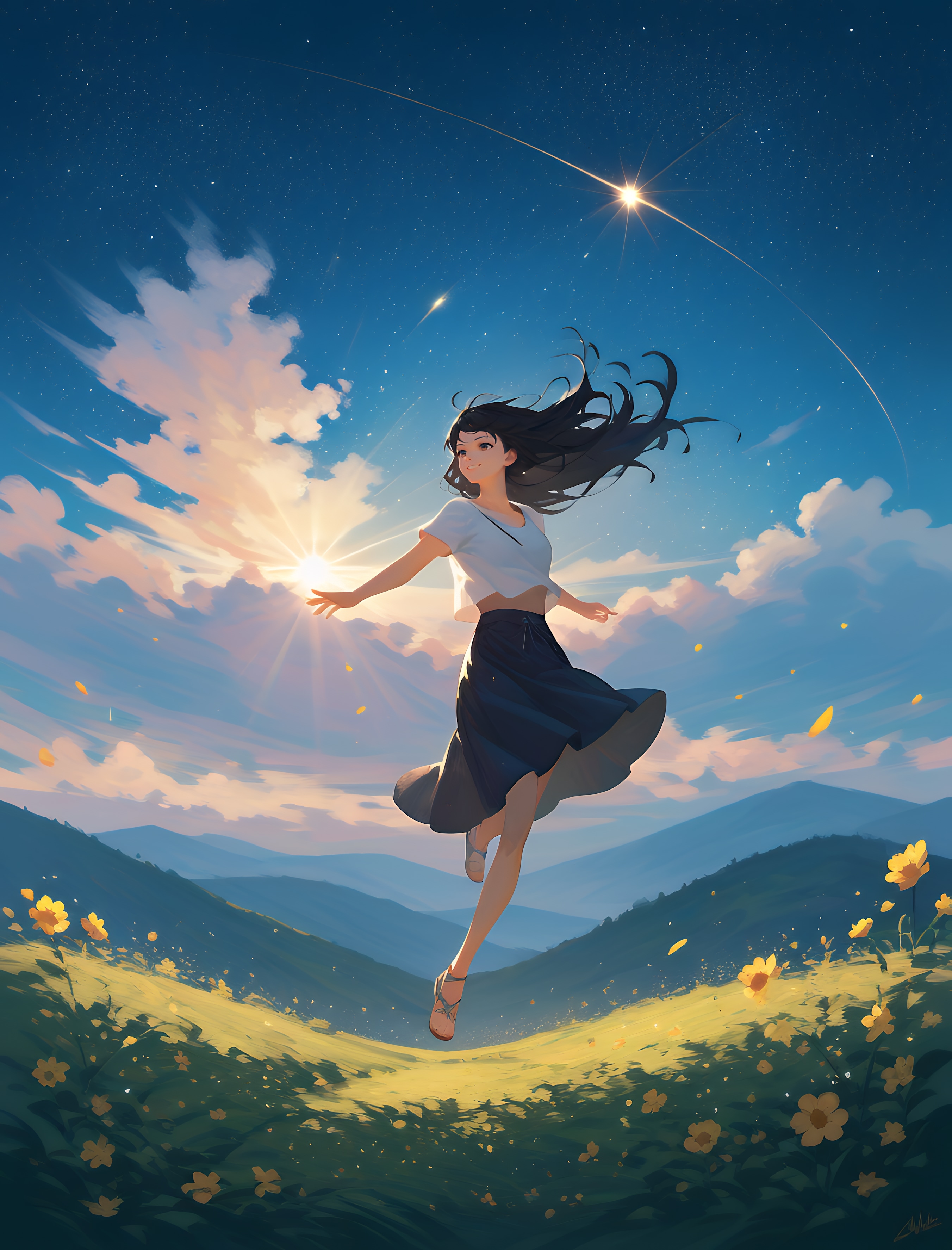 花、空、陽、星、